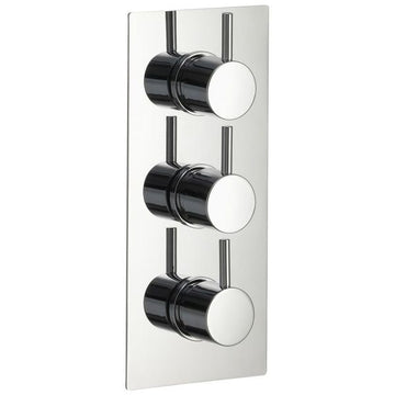 Imex Arco Chrome Concealed Thermostatic Shower Valve - Rectangular Trim - 3 Control