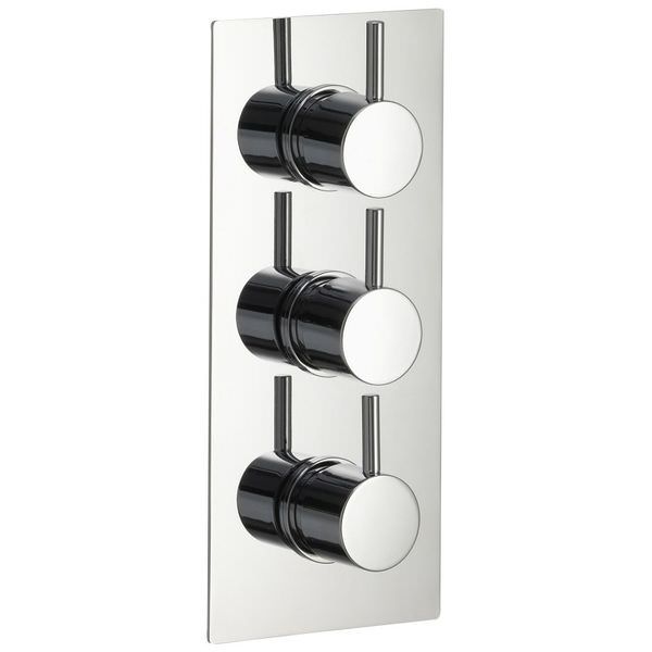 Imex Arco Chrome Concealed Thermostatic Shower Valve - Rectangular Trim - 3 Control
