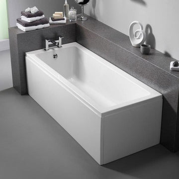 IMEX Quadro 1500 x 700mm Corner White Single Ended Bath