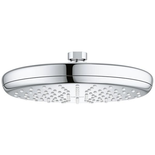 Grohe Tempesta Round Chrome Swivel Shower Head - Single Spray Mode - 210 x 210mm