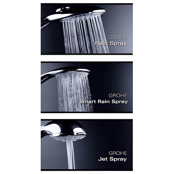 Grohe Euphoria Round Chrome Shower Head - Swivel - Multi-Spray Mode - 260 x 260mm