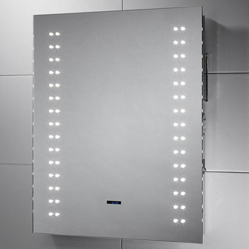 Sensio Apollo Rectangular Frontlit LED Bluetooth Mirror with Infrared Sensor - 500 x 600mm