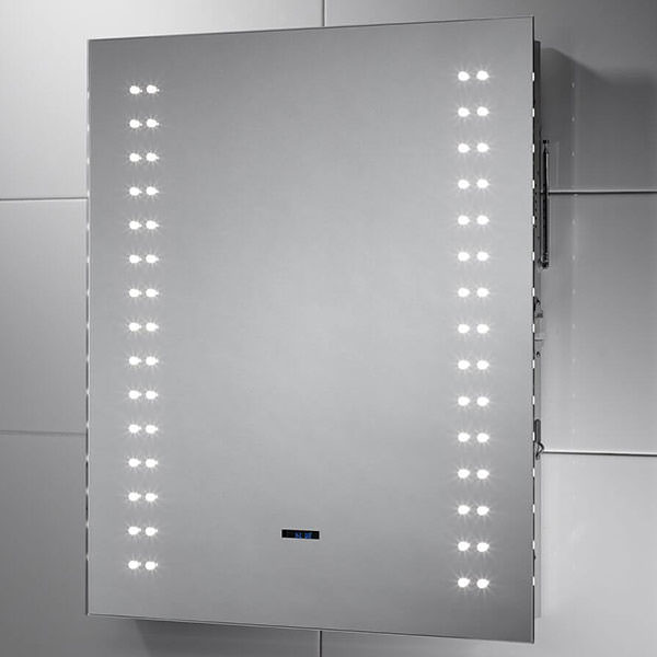 Sensio Apollo Rectangular Frontlit LED Bluetooth Mirror with Infrared Sensor - 500 x 600mm