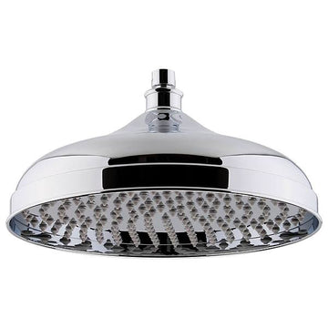 Bayswater Apron Traditional Round Fixed Chrome Shower Head - 1 Spray Mode - 300 x 300mm