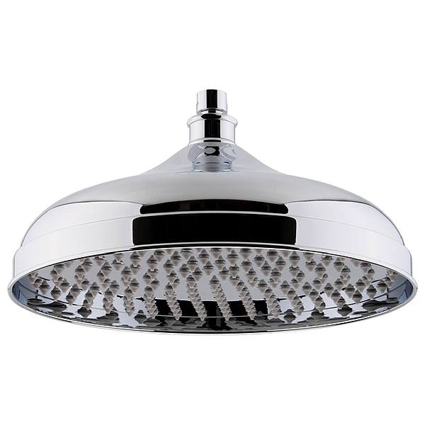 Bayswater Apron Traditional Round Fixed Chrome Shower Head - 1 Spray Mode - 300 x 300mm