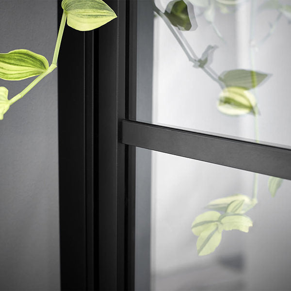 Aquaglass Velar Matt Black Corner Entry Pivot Door Shower Cubicle - Aluminium Frame