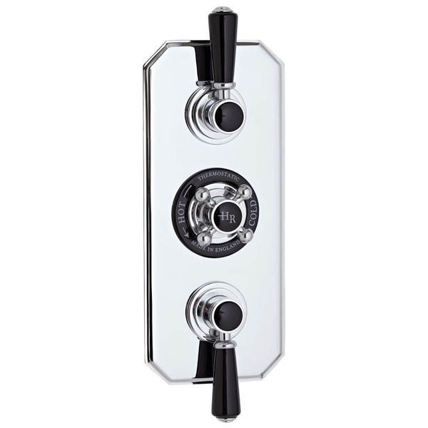Hudson Reed Topaz Traditional Recessed Thermostatic Shower Valve - Rectangular Trim - 3 Control