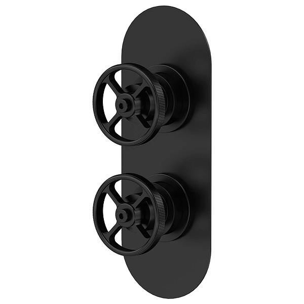 Hudson Reed Revolution Industrial Concealed Manual Shower Valve - Oval Trim - 2 Control