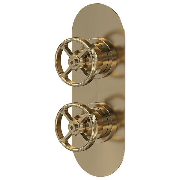 Hudson Reed Revolution Industrial Concealed Manual Shower Valve - Oval Trim - 2 Control