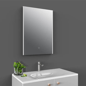 Hudson Reed Anser Portrait LED Borderlit Mirror with Built-In Demister Pad - 500 x 700mm