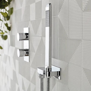 Vado Omika Chrome Shower Handset Kit with Bracket and Outlet - 1 Spray Mode