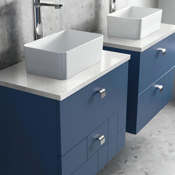 Nuie Vessel 365 x 235mm Rectangular White Counter Top Basin