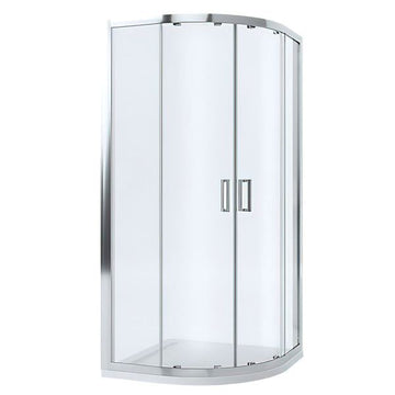 Mira Leap Double Sliding Door Quadrant Shower Enclosure with Handle - Silver Frame