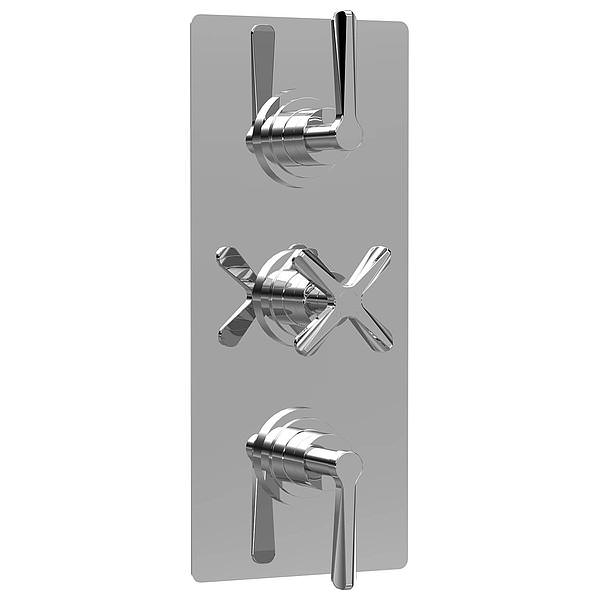 Nuie Aztec Concealed Thermostatic Shower Valve - Rectangular Trim - 2 or 3 Control