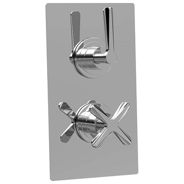 Nuie Aztec Concealed Thermostatic Shower Valve - Rectangular Trim - 1 or 2 Control