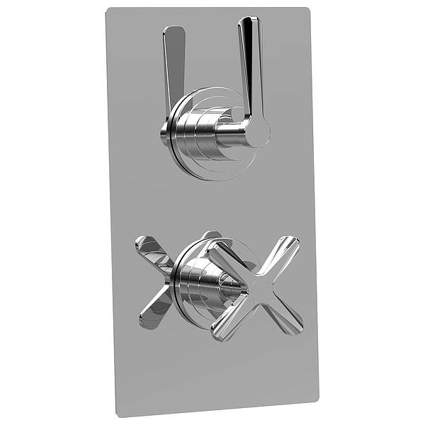 Nuie Aztec Concealed Thermostatic Shower Valve - Rectangular Trim - 1 or 2 Control