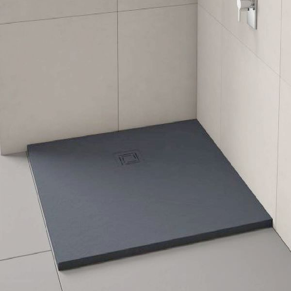 Merlyn TrueStone Low Profile Square Shower Tray with Waste - Stone Resin - 900 x 900mm