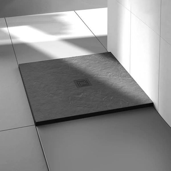 Merlyn TrueStone Low Profile Square Shower Tray with Waste - Stone Resin - 900 x 900mm