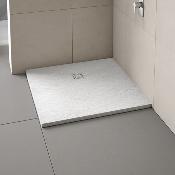 Merlyn TrueStone Low Profile Square Shower Tray with Waste - Stone Resin - 900 x 900mm