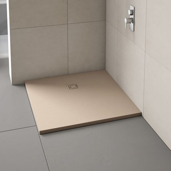 Merlyn TrueStone Low Profile Square Shower Tray with Waste - Stone Resin - 900 x 900mm