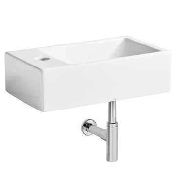 Tavistock Matrix Wall Hung Compact 400mm 1 Tap Hole Basin