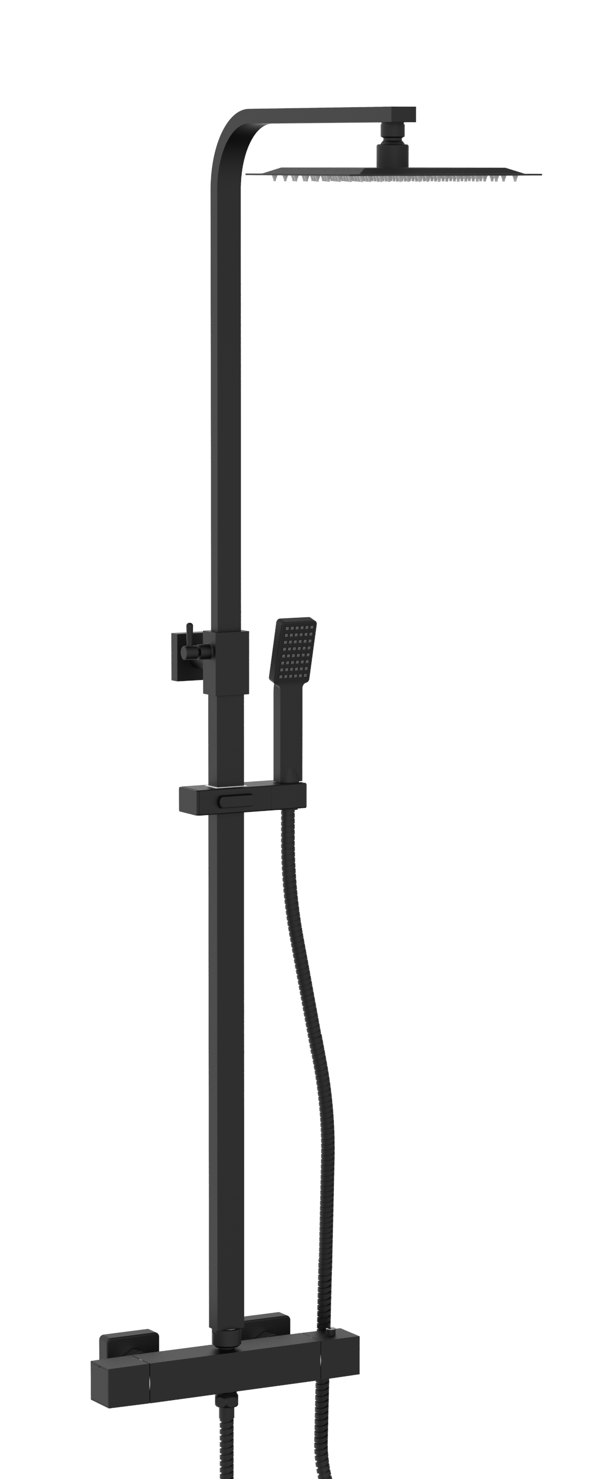 Square Exposed Rigid Riser Shower Set