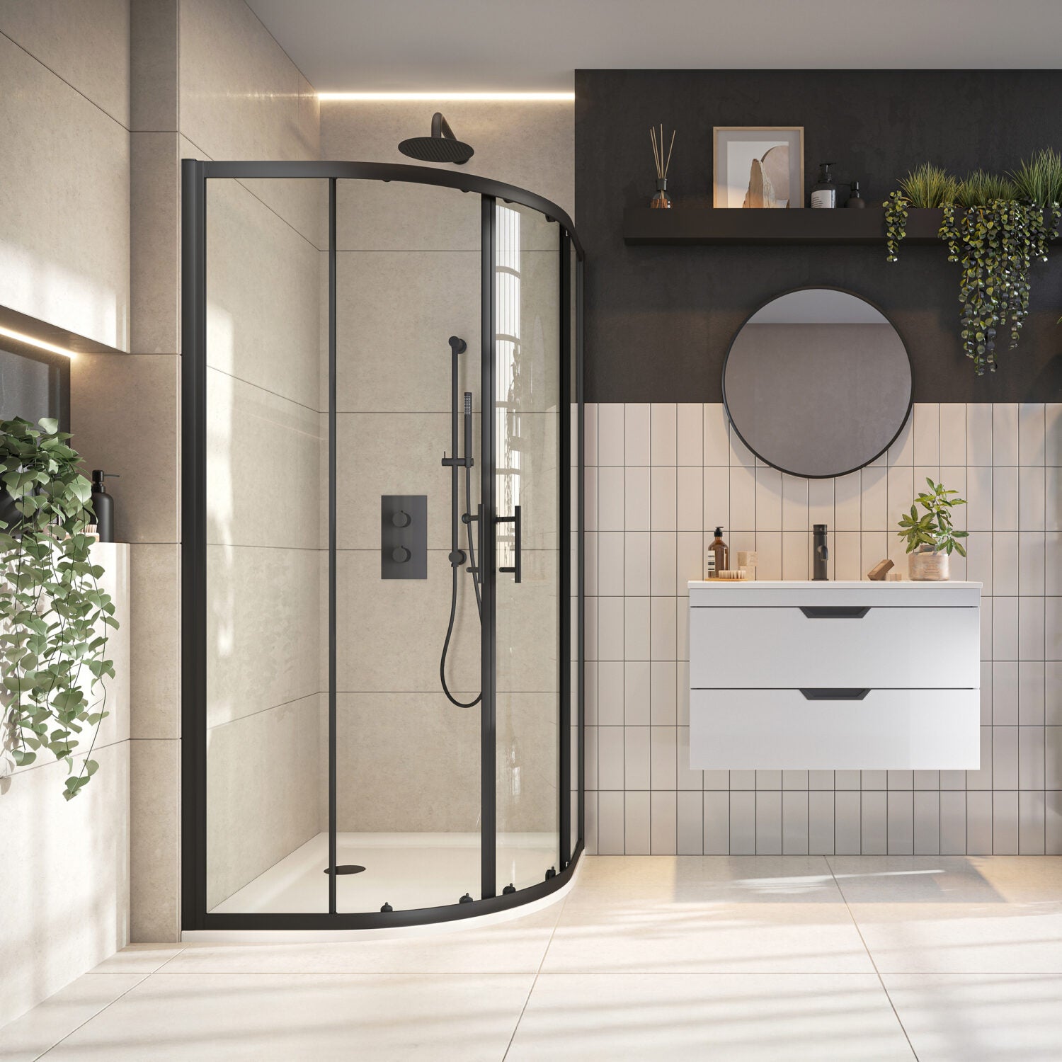 Framed Double Sliding Quadrant Shower Enclosure
