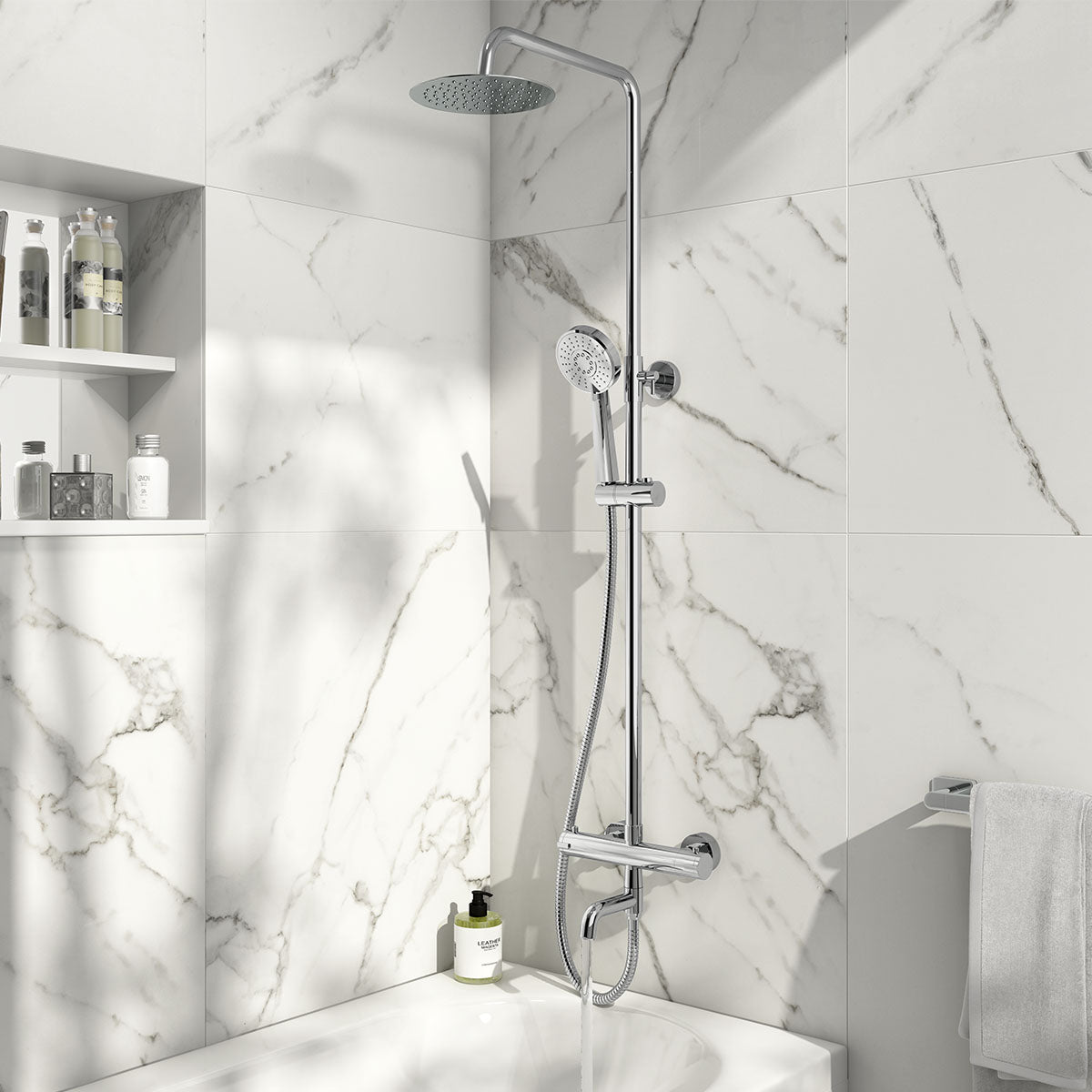 Rigid Riser Shower with Bath Filler