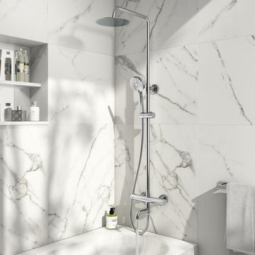 Rigid Riser Shower with Bath Filler