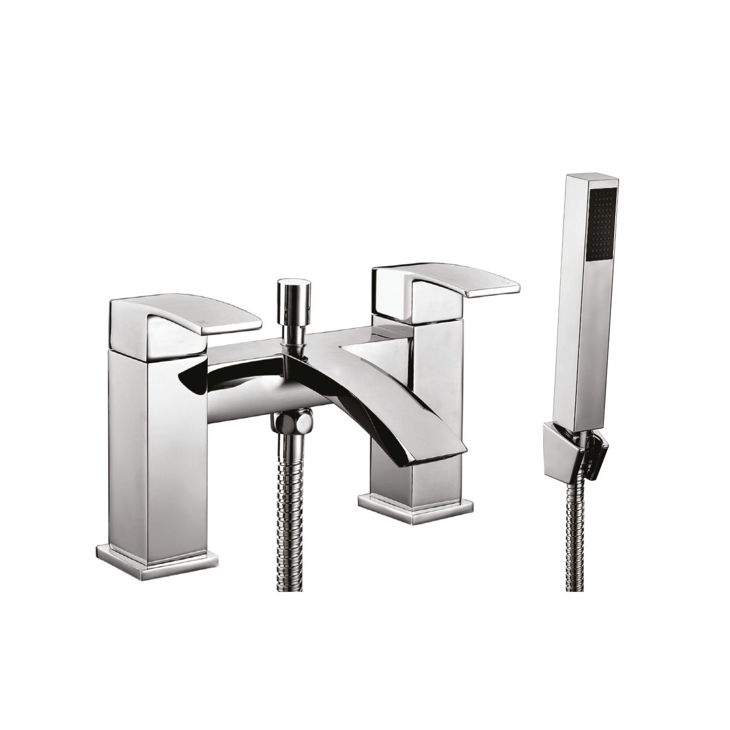 Bath Shower Mixer Tap with Shower Kit & Wall Bracket