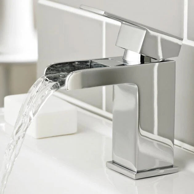 Phase Mono Basin Mixer with Click Waste – Chrome - Tuskan Tiles