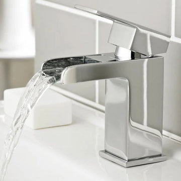 Phase Mono Basin Mixer with Click Waste – Chrome - Tuskan Tiles