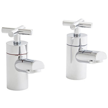 Times Pair of Bath Pillar Taps – Chrome - Tuskan Tiles