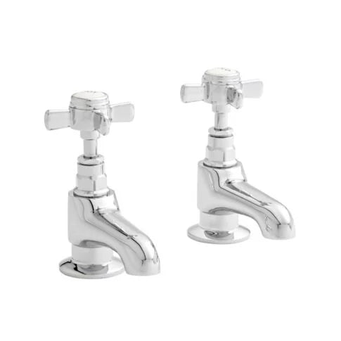 Klassique Pair Bath Pillar Taps – Chrome - Tuskan Tiles
