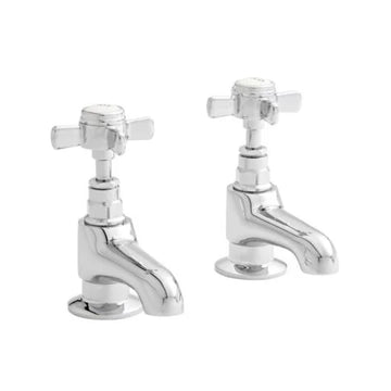 Klassique Pair Bath Pillar Taps – Chrome - Tuskan Tiles