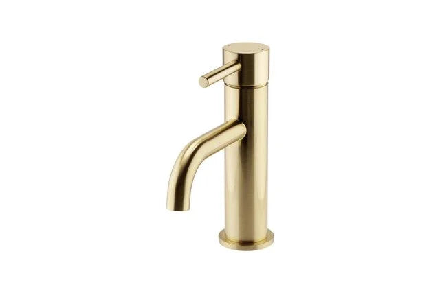 Ottone Basin Mixer – Brushed Brass - Tuskan Tiles