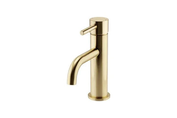 Ottone Basin Mixer – Brushed Brass - Tuskan Tiles