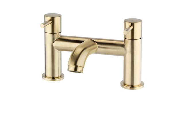 Ottone Bath Filler – Brushed Brass - Tuskan Tiles