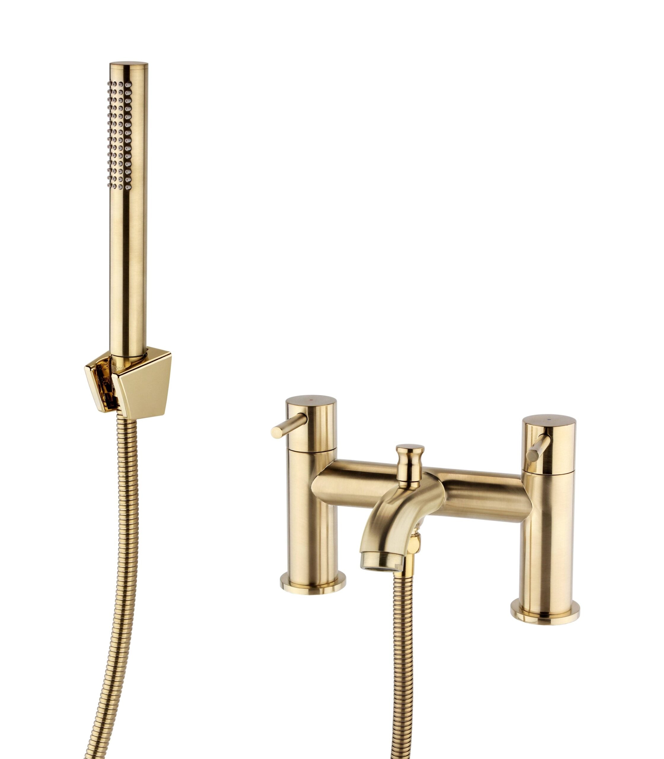 Ottone Bath Shower Mixer – Brushed Brass - Tuskan Tiles