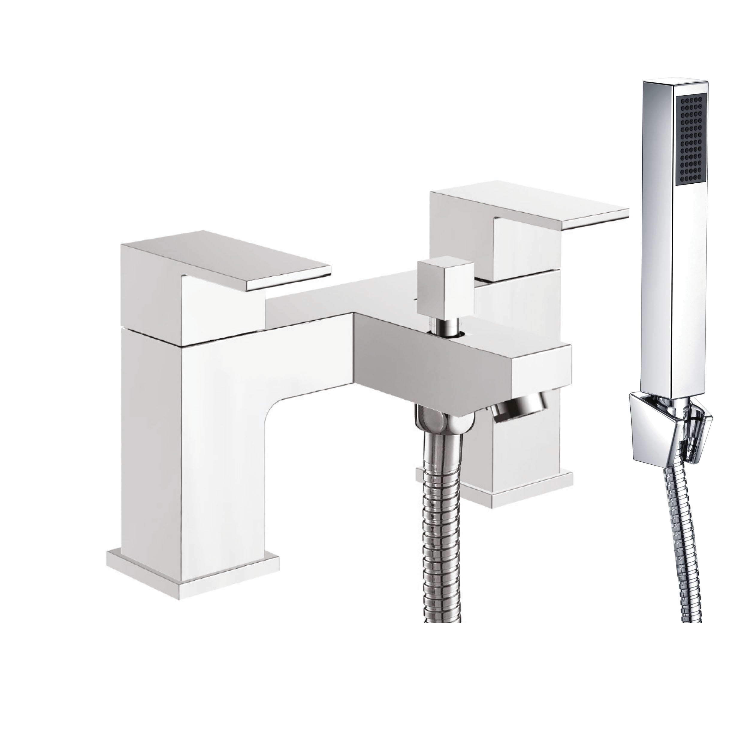 Bath Shower Mixer Tap with Shower Kit & Wall Bracket