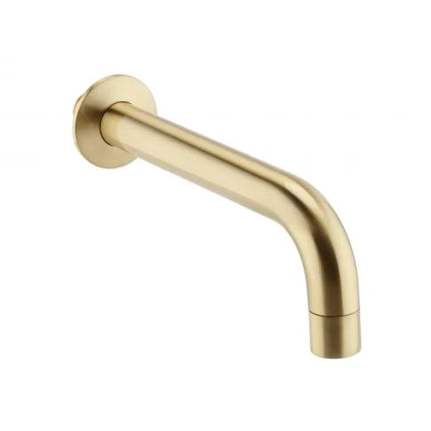 Ottone Wall Mounted Bath Spout – Brushed Brass - Tuskan Tiles