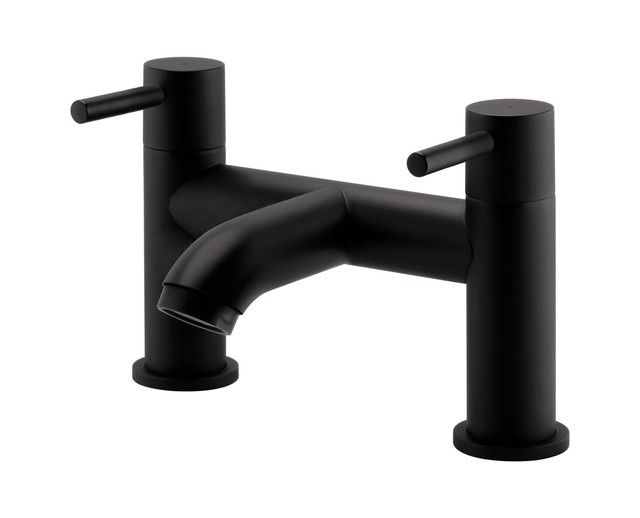 Nero Round Bath Filler – Matt Black - Tuskan Tiles