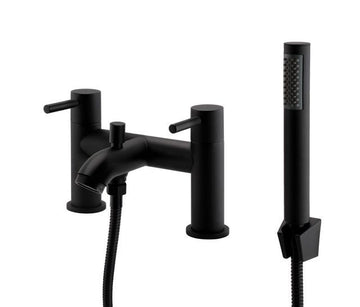 Nero Round Bath Shower Mixer – Matt Black - Tuskan Tiles