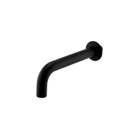 Nero Round Wall Mounted Bath Spout – Matt Black - Tuskan Tiles