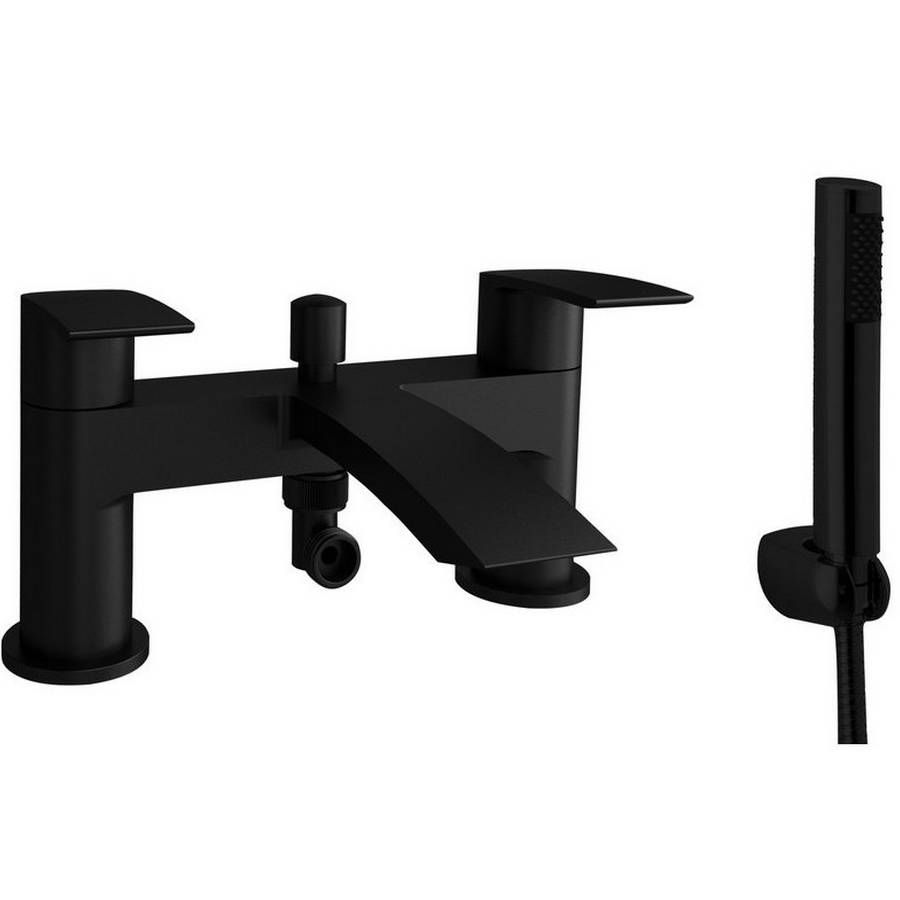 Curve Nero Bath Shower Mixer – Matt Black - Tuskan Tiles
