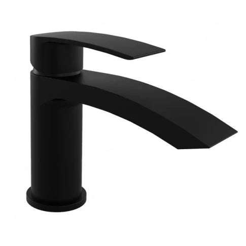 Curve Nero Mini Mono Basin Mixer – Matt Black - Tuskan Tiles