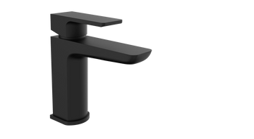 Kolt Mono Basin Mixer with Clicker Waste – Matt Black - Tuskan Tiles