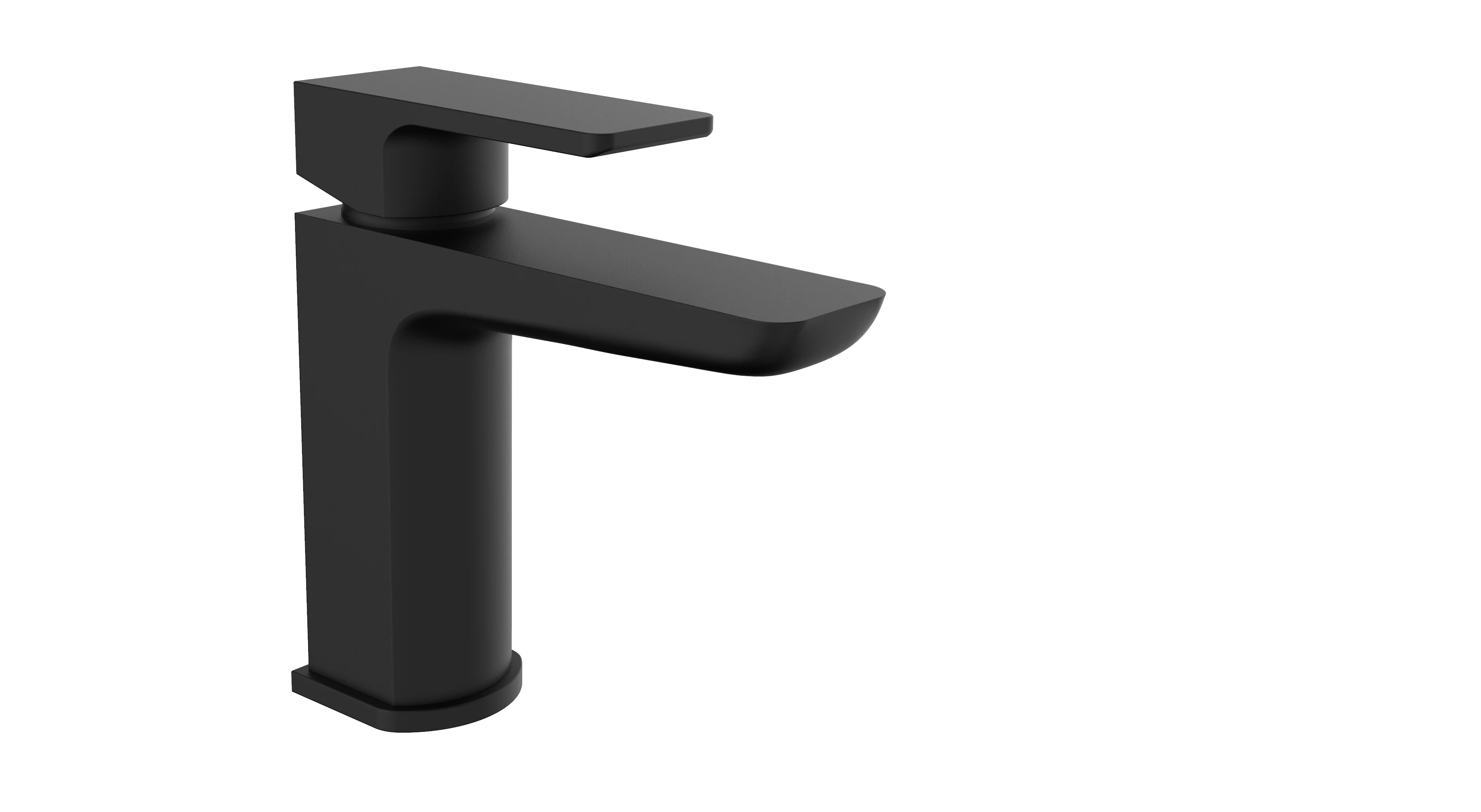 Kolt Mono Basin Mixer with Clicker Waste – Matt Black - Tuskan Tiles