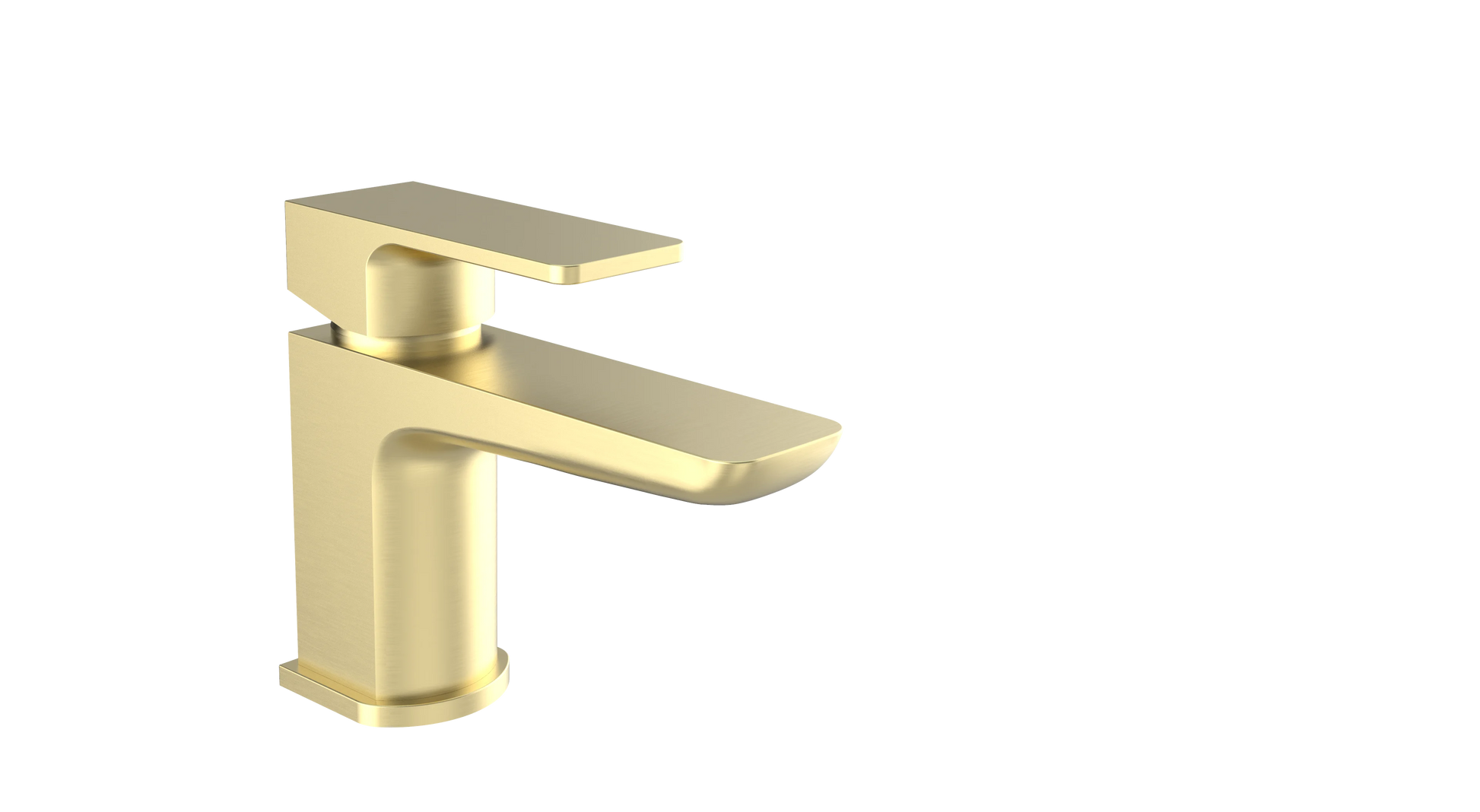 Kolt Mini Mono Basin Mixer – Brushed Brass - Tuskan Tiles