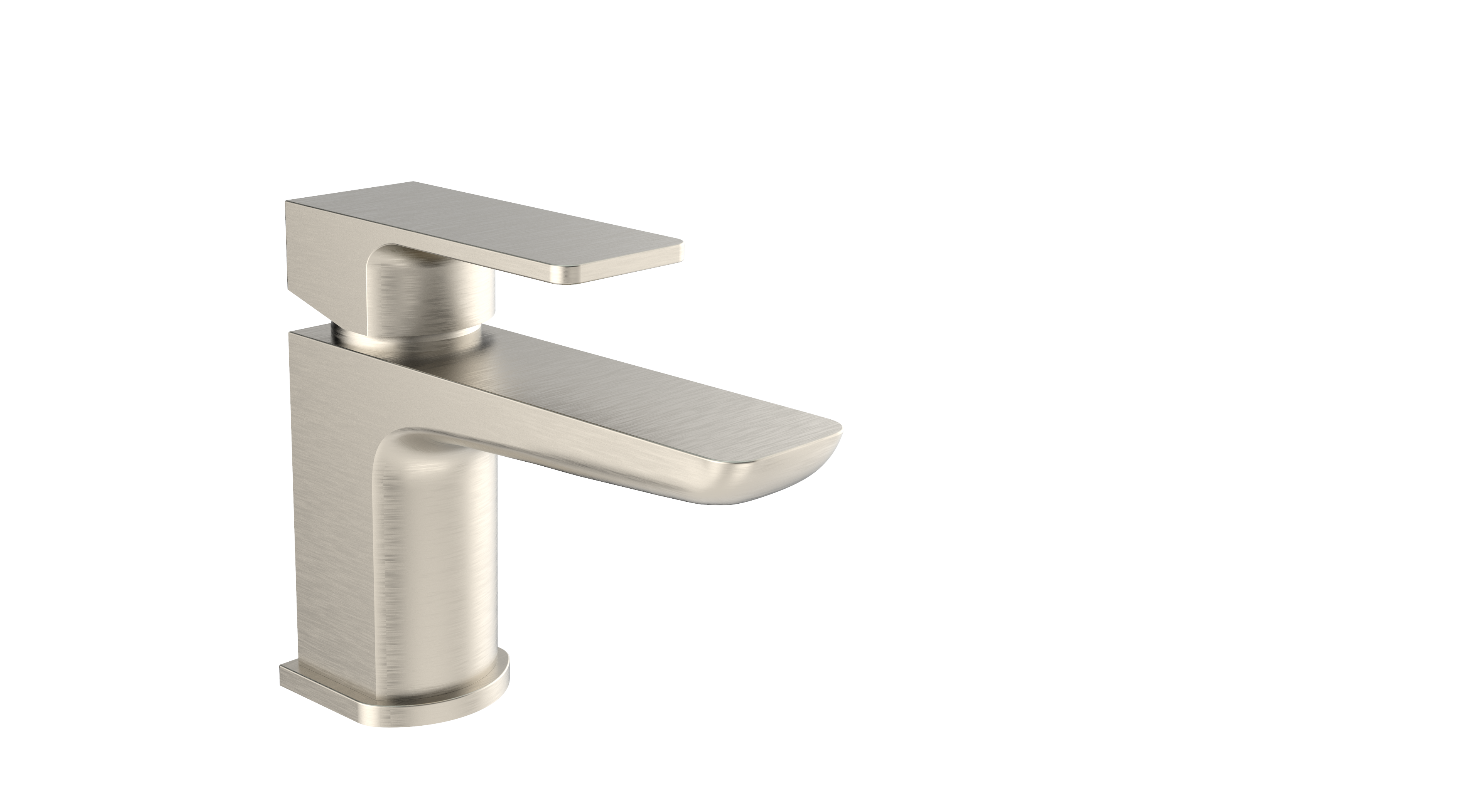 Kolt Mini Mono Basin Mixer – Brushed Nickel - Tuskan Tiles